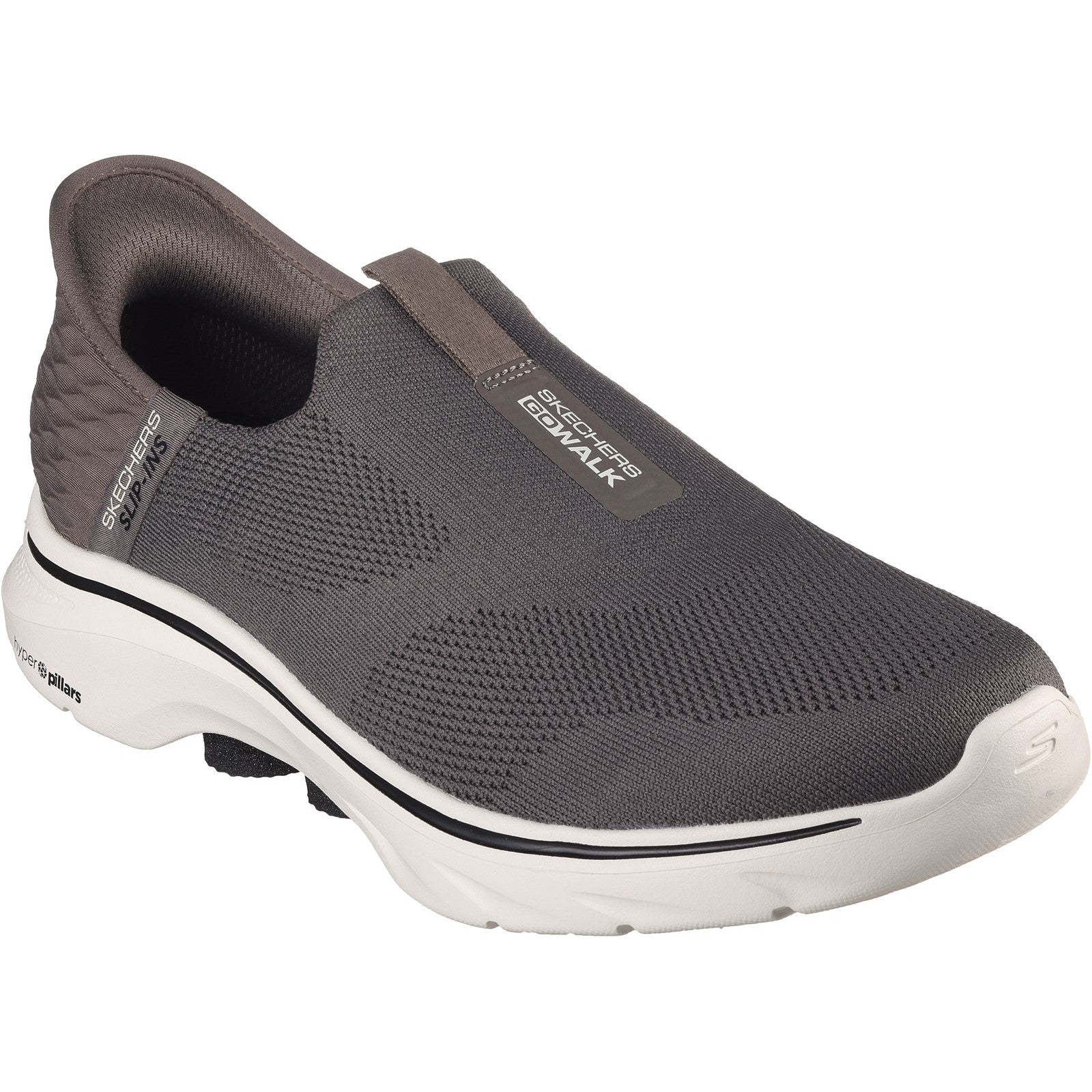 Skechers Slip-ins: GO WALK 7 - Easy On 2 in Brown — hands-free, no-lace design