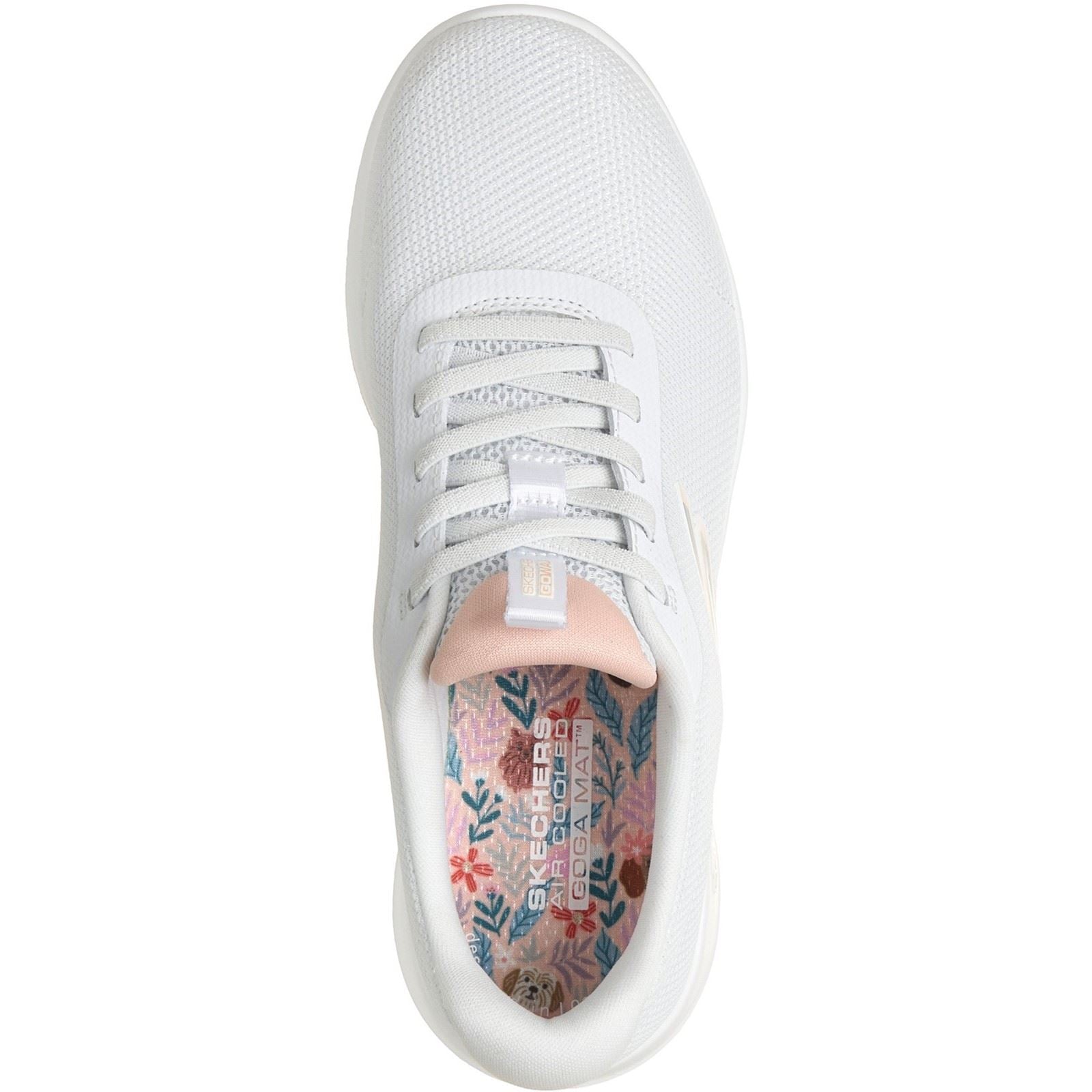 Skechers GO WALK Joy Rina Textile Women's White/Coral Trainers