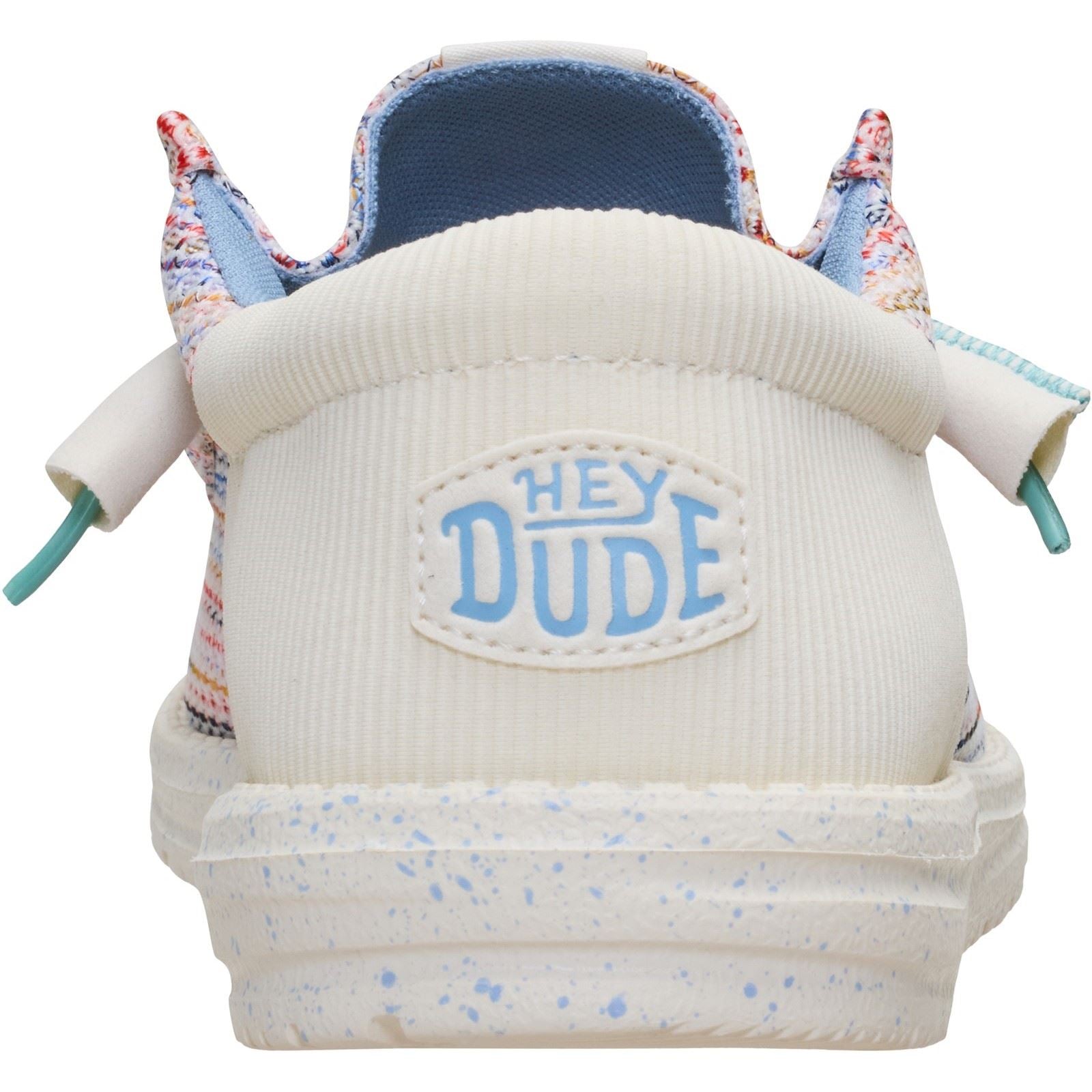 HEYDUDE Wally Funk Multi Mesh Polyester Men's Egret/Multi Moccasins Shoes