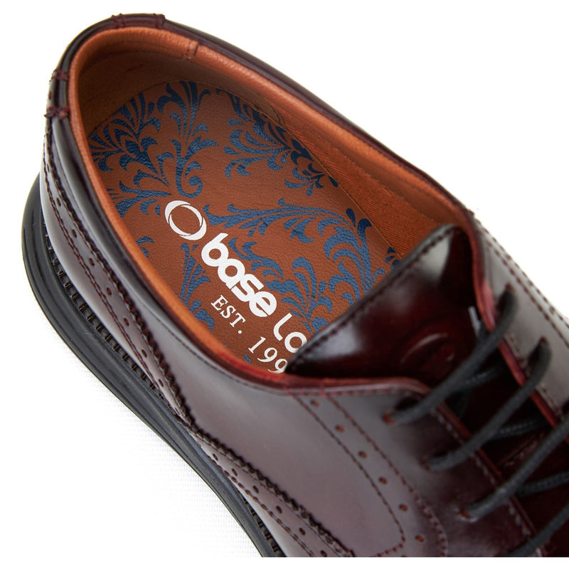 Base London Flight 25 Leather Men's Bordo Brogues Shoes