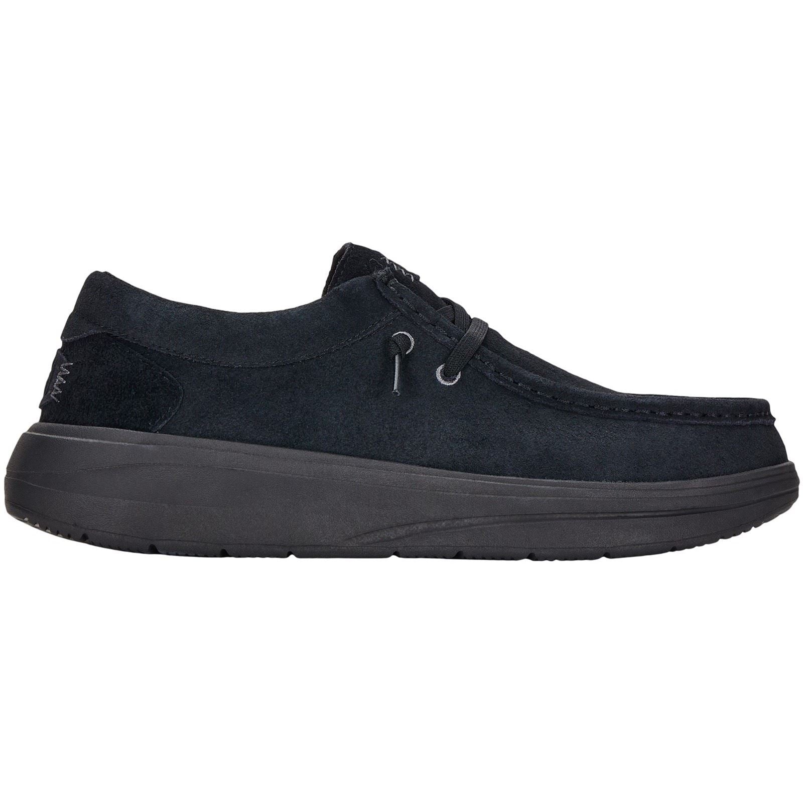 HEYDUDE Wally X Suede Men's Black Shoes