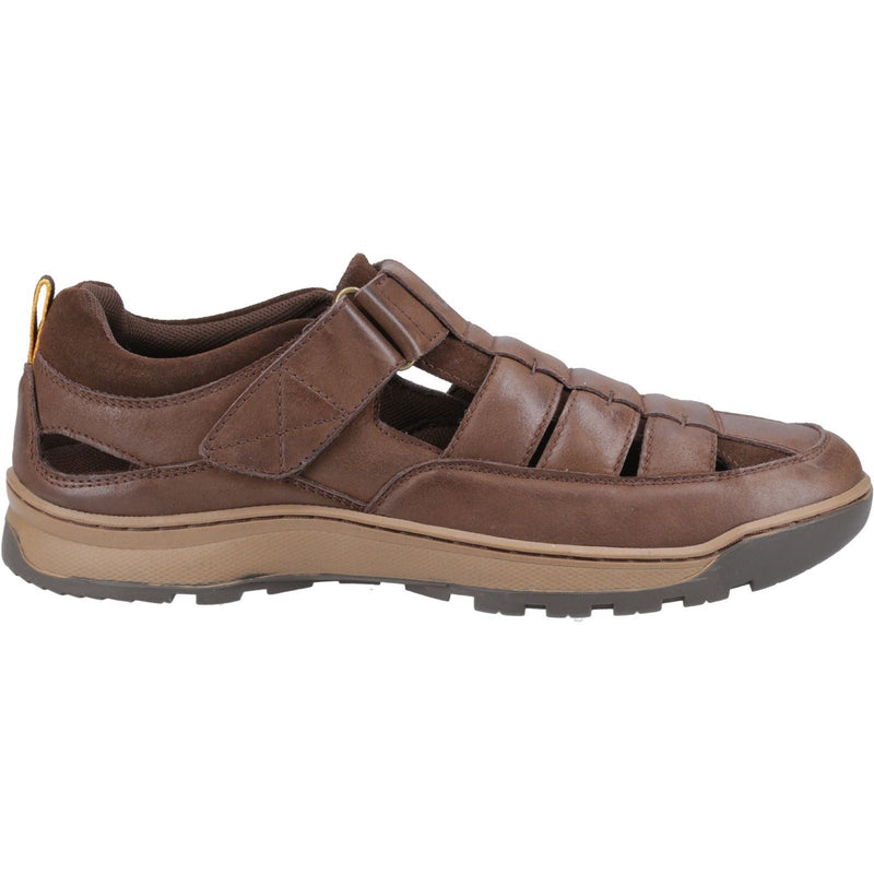 Hush Puppies Rucker Leather Men's Brown Sandals