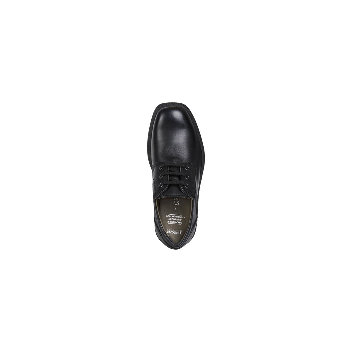 Geox Jr Federico Leather Black Lace-Up Shoes