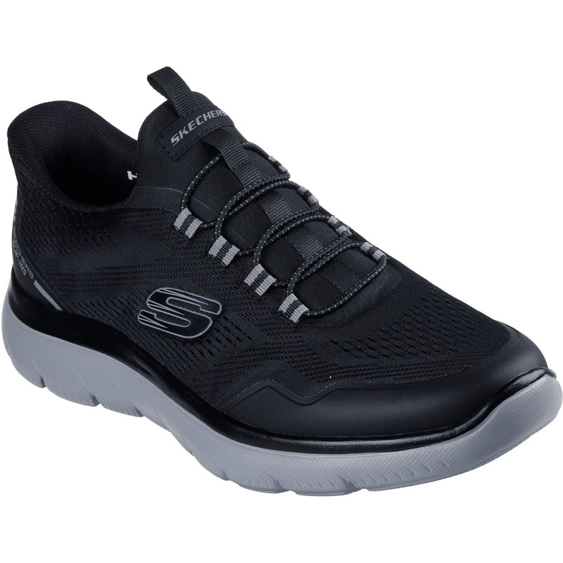 Skechers Summits Top Rate Textile Men's Black/Charcoal Trainers