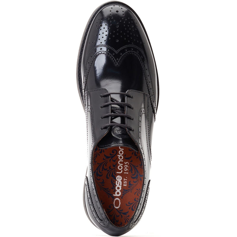Base London Joe Leather Men's Black Brogues Shoes