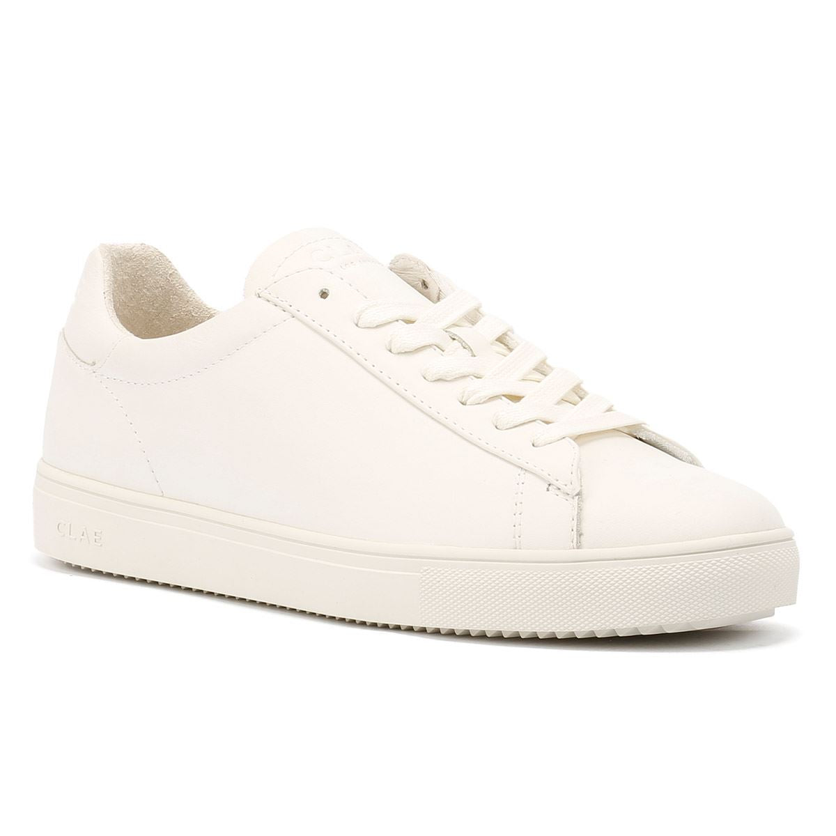 Clae Bradley Essentials Leather Men's Triple White Trainers