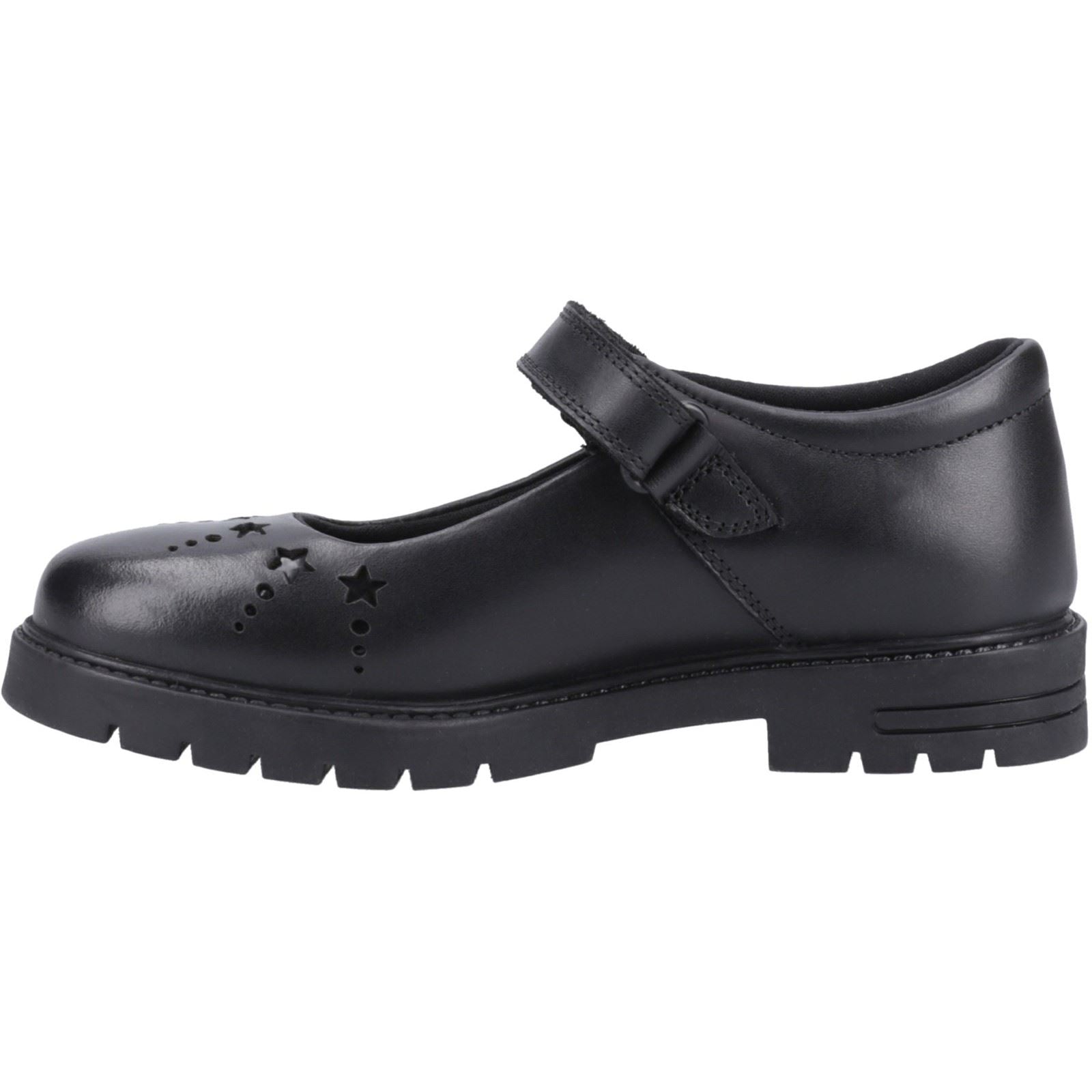Hush Puppies Sabrina Leather Junior Black Shoes