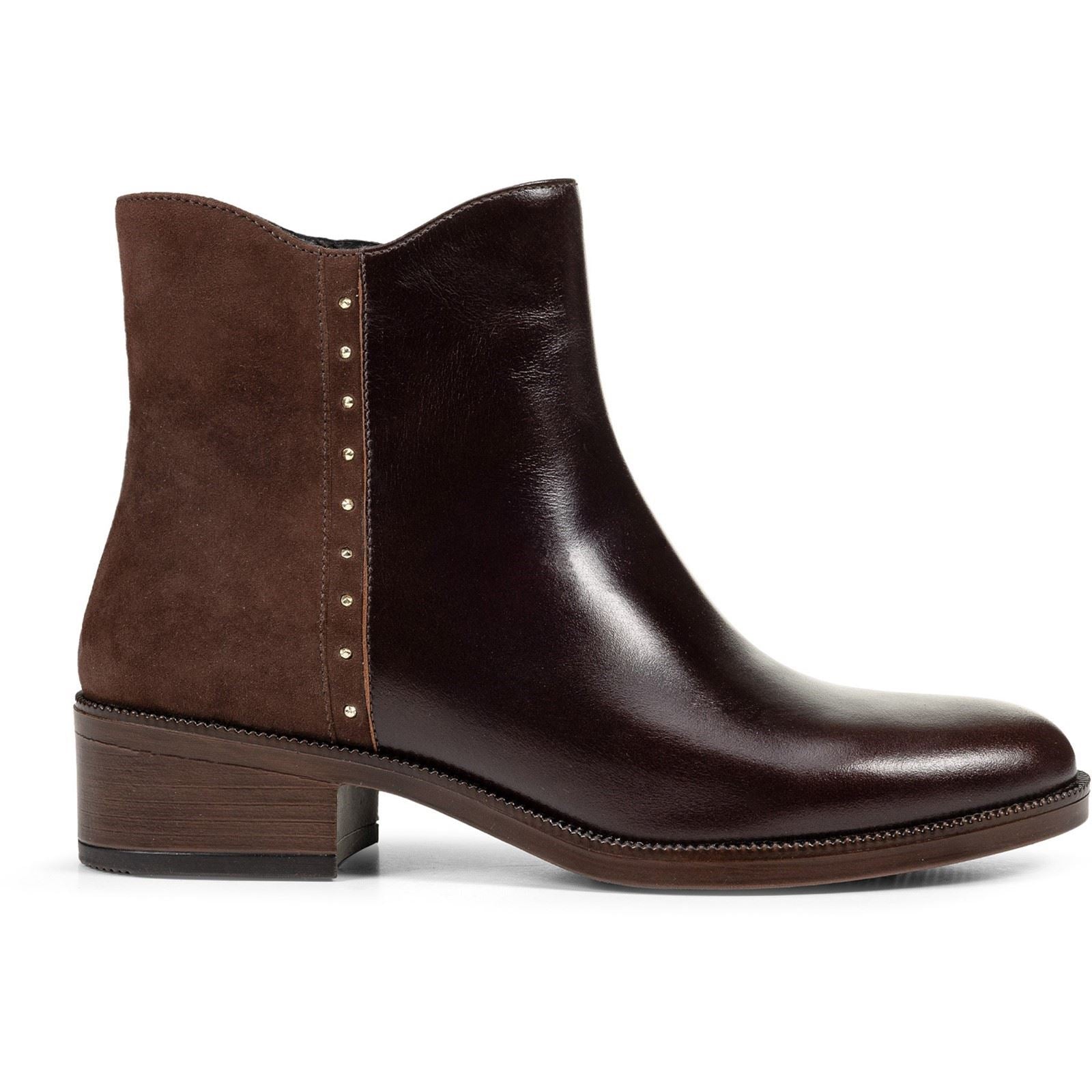 Geox D Camexia Leather Women's Dark Brown Boots