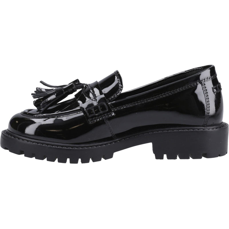 Hush Puppies Abigail Patent Leather Youth Girl's Black Loafers