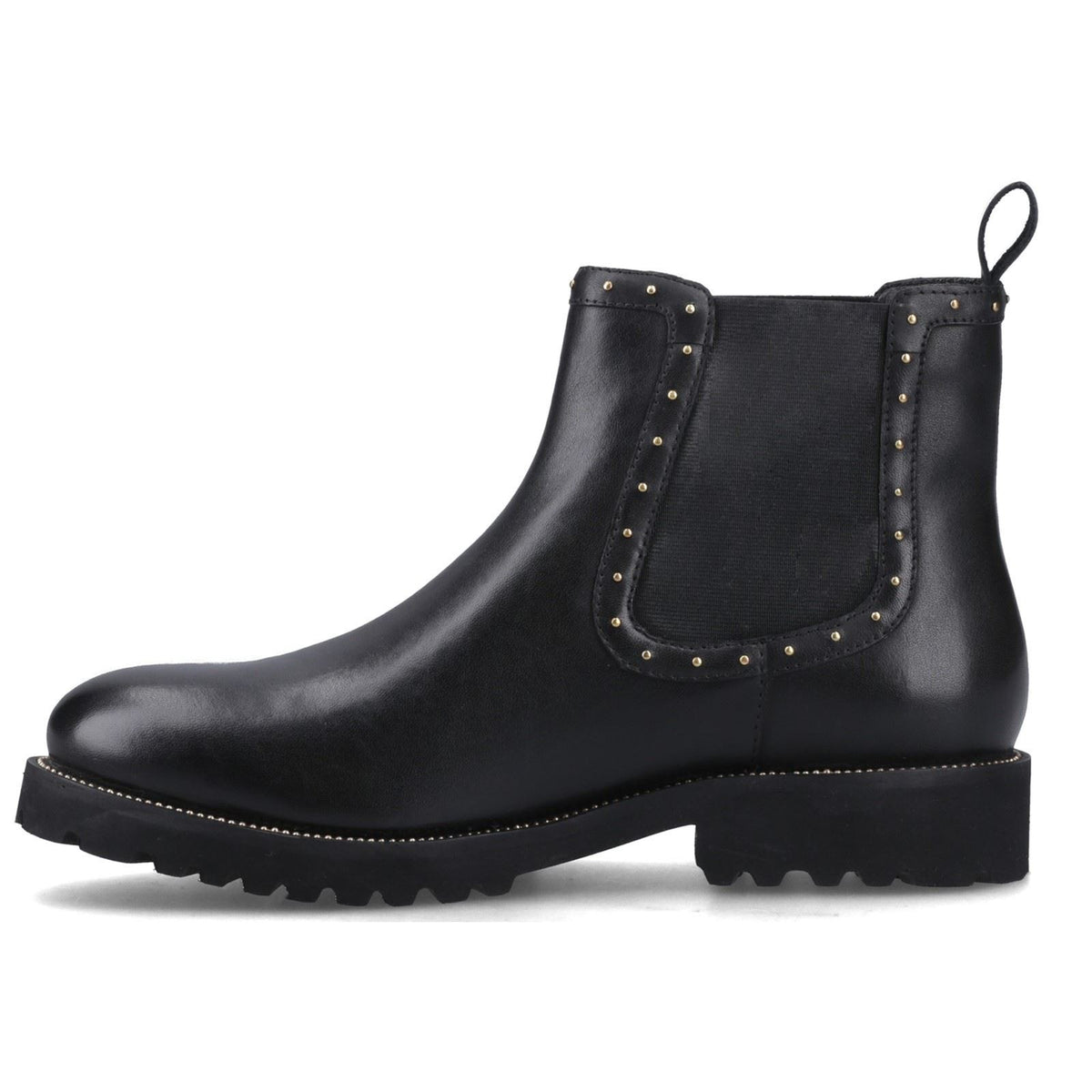Hush Puppies Gwyneth Leather Women's Black Flat Chelsea Boots