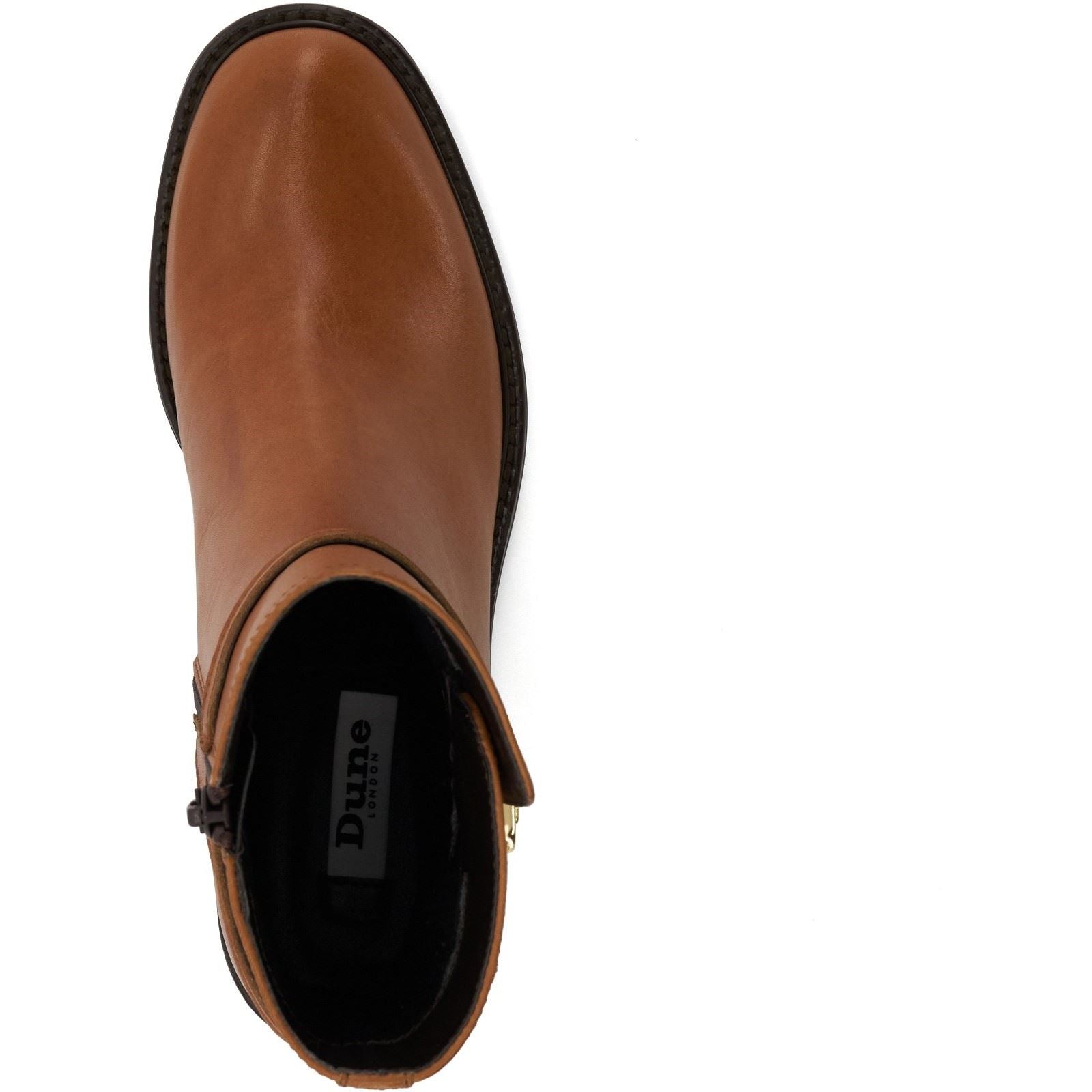 Dune Praising Leather Women's Tan Boots