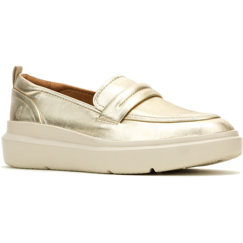 Hush Puppies Joy Penny Leather Women's Champagne Loafers
