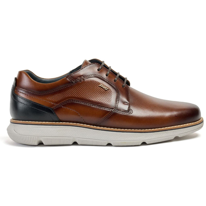 Pod Finch Leather Men's Cognac Lace-Up Shoes