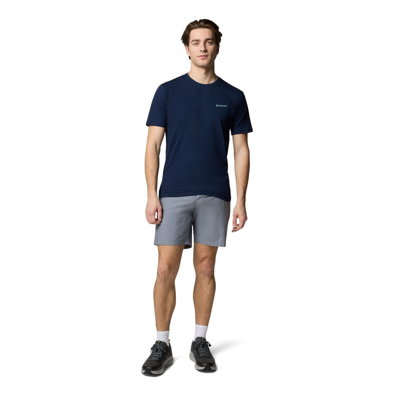 Columbia North Cascades Short Sleeve Tee Cotton Men's Blue Short Sleeve T-Shirts