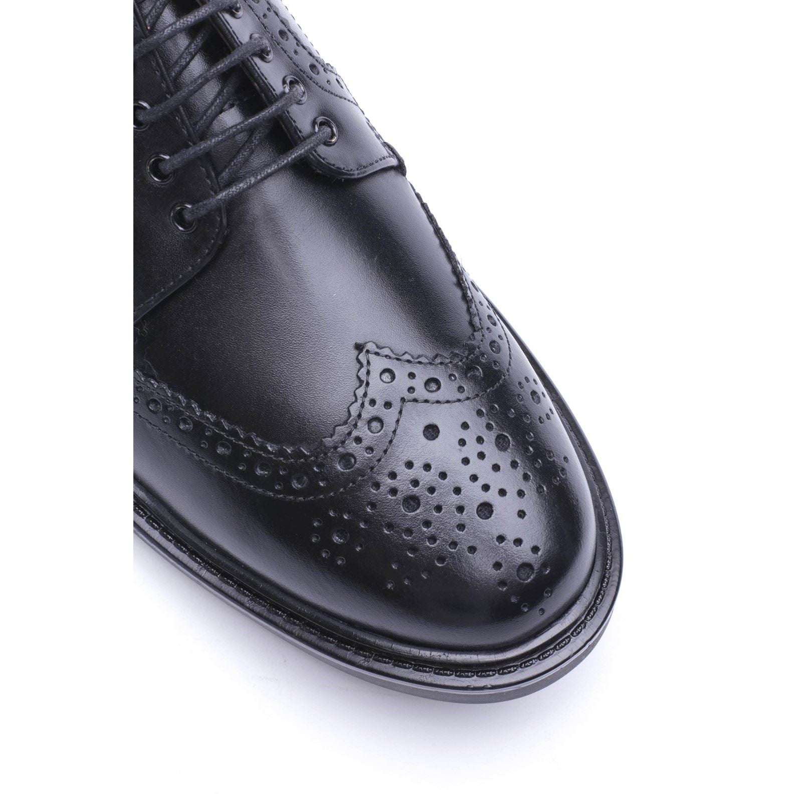 Base London Tanner Leather Men's Black Brogues Shoes