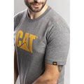 Caterpillar Trademark Logo Cotton Men's Grey T-Shirt