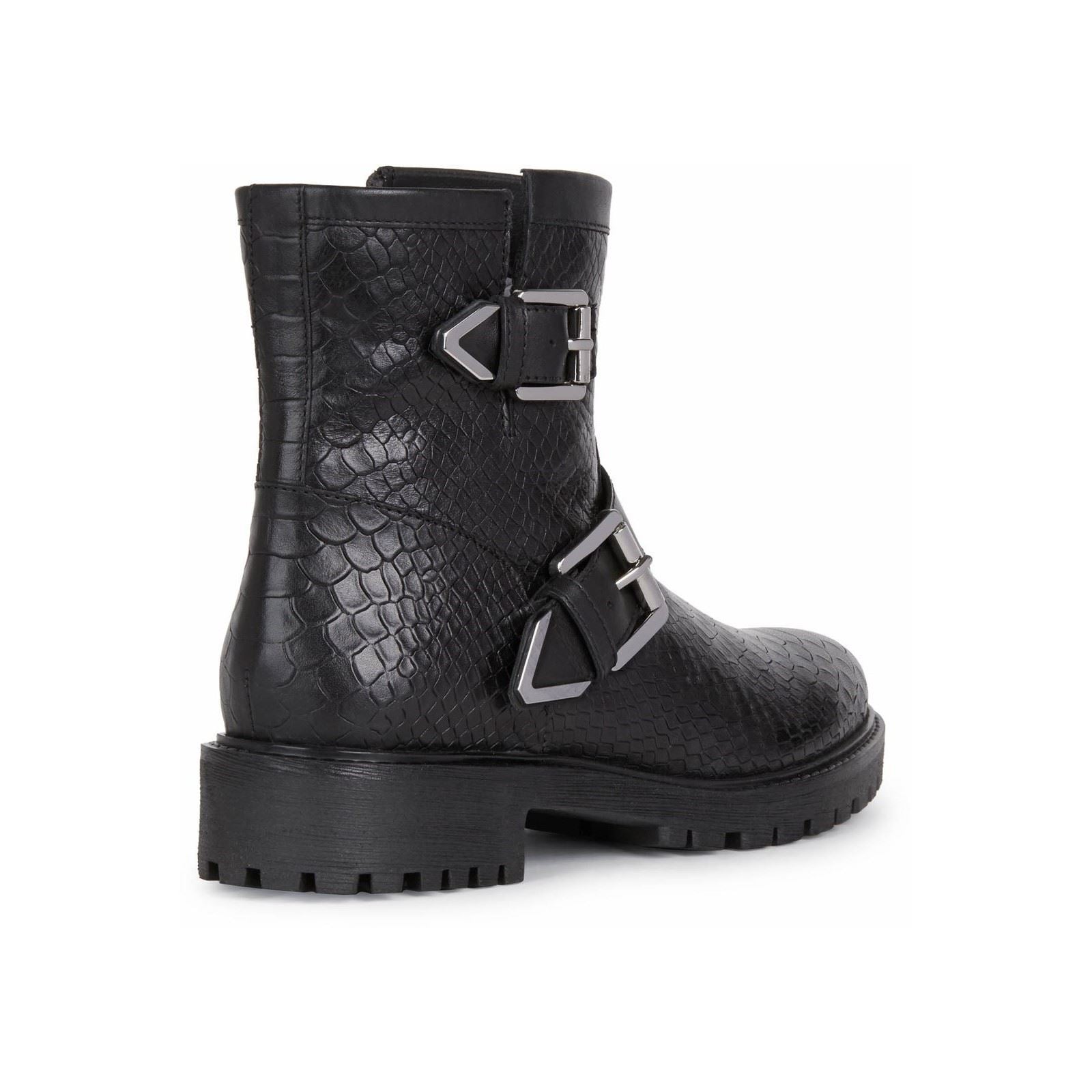 Geox Hoara Leather Bovine Nappa Women's Black Boots