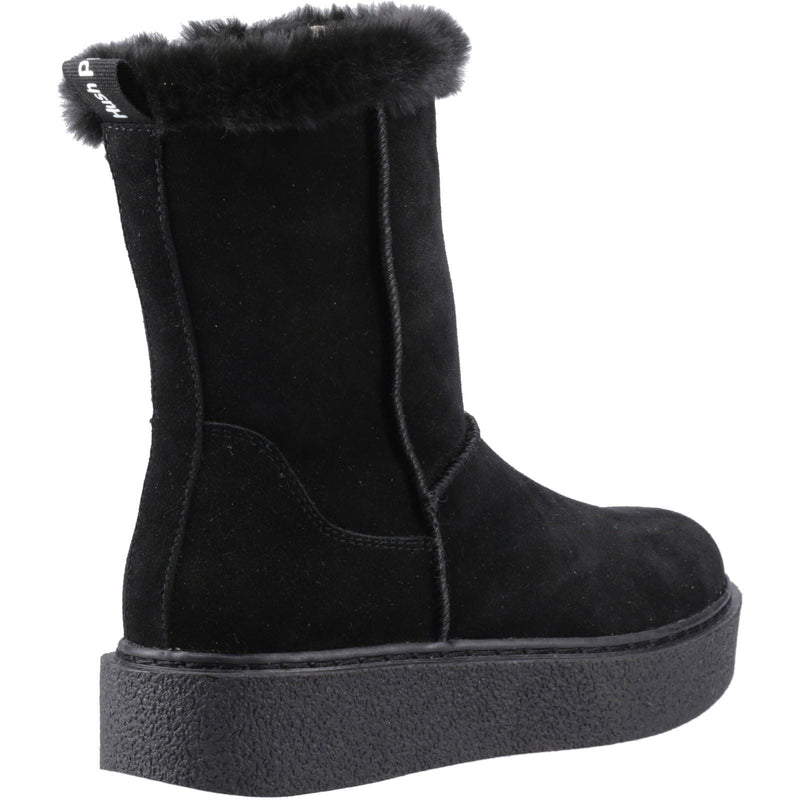 Hush Puppies Becca Mid Suede Women's Black Boots