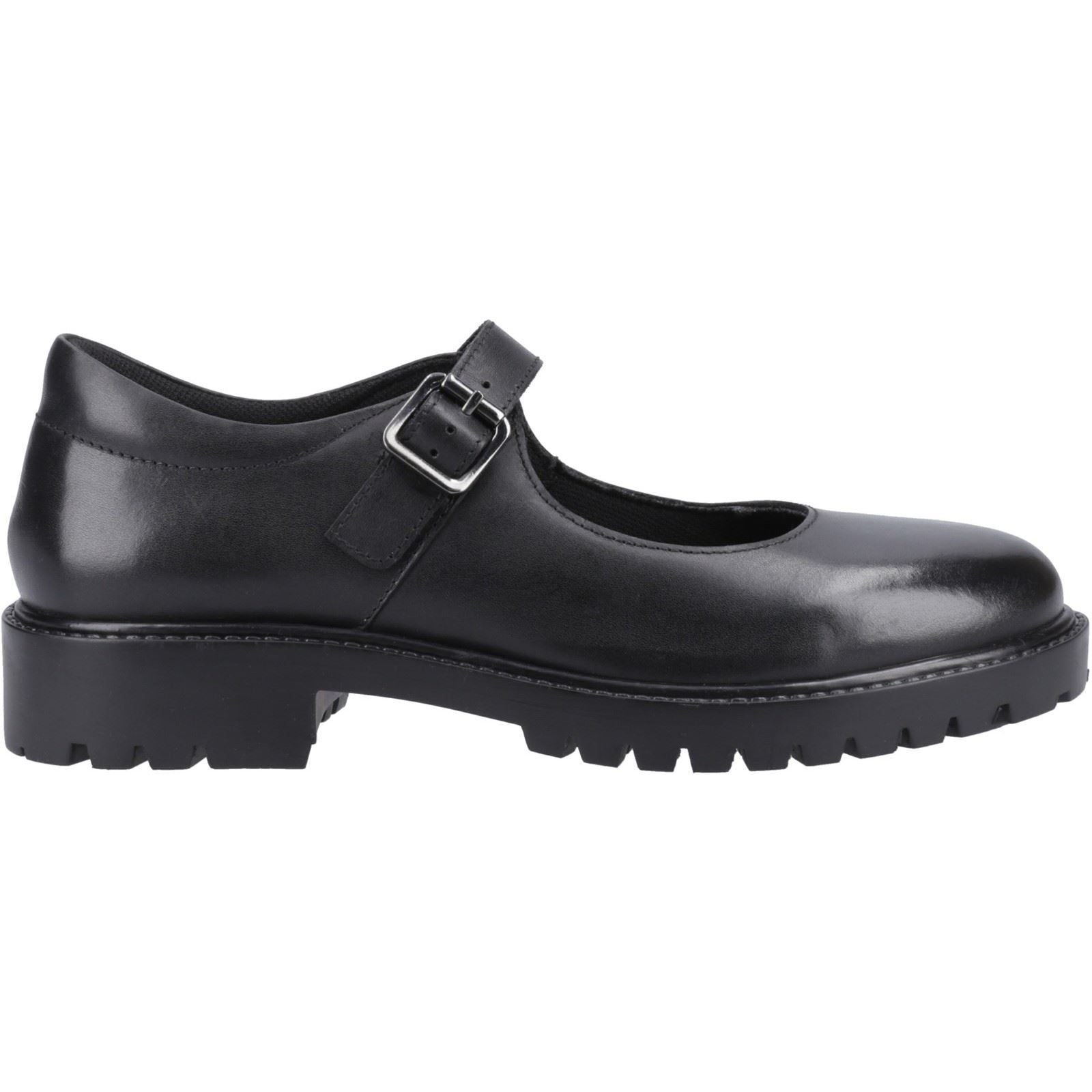 Hush Puppies Aurora Leather Youth Girl's Black Shoes