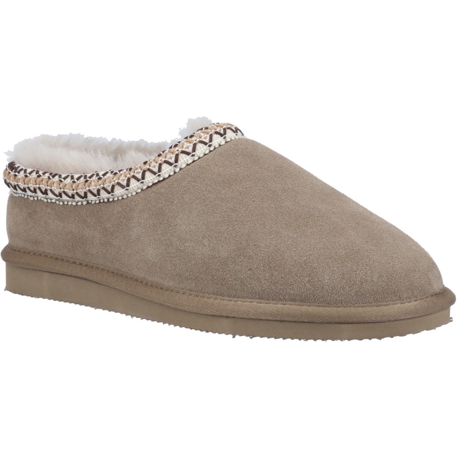Cotswold Foxmoor Leather Women's Grey Slippers