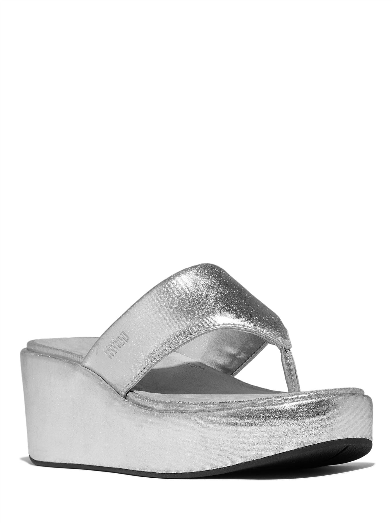 FitFlop Platfform Wedge Women's Silver Sandals