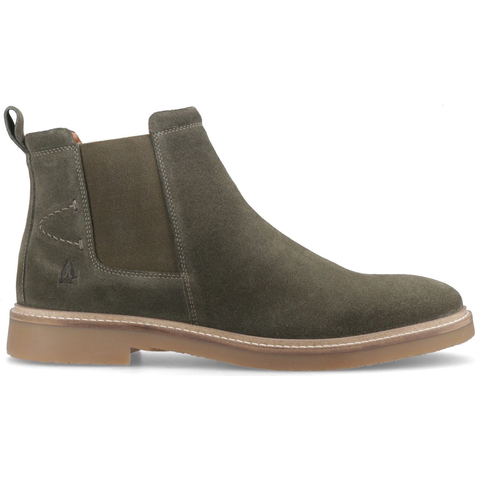 Hush Puppies Gareth Chelsea Leather Men's Khaki Boots