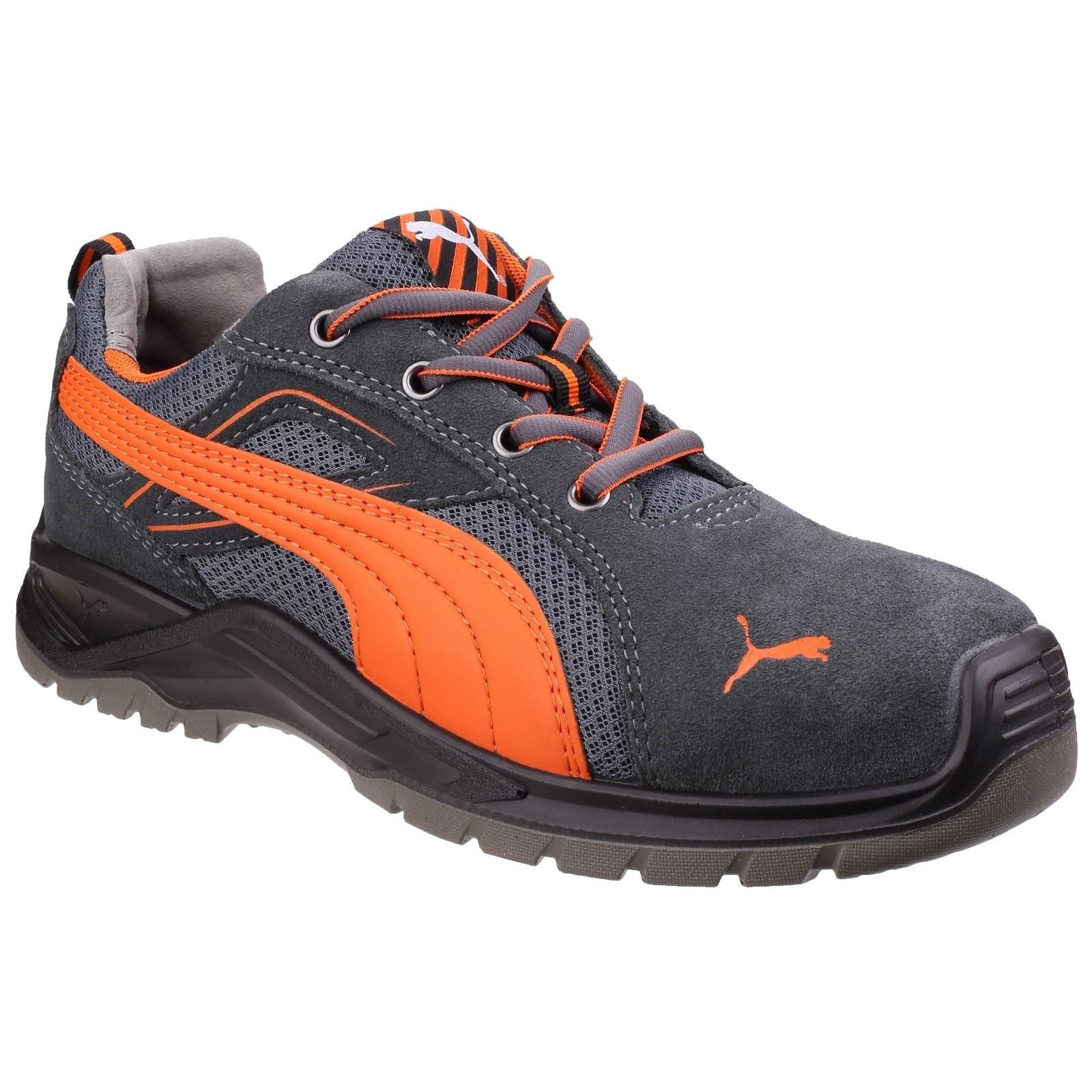 Puma Safety Omni Flash Low Suede Grey/Orange Safety Trainers