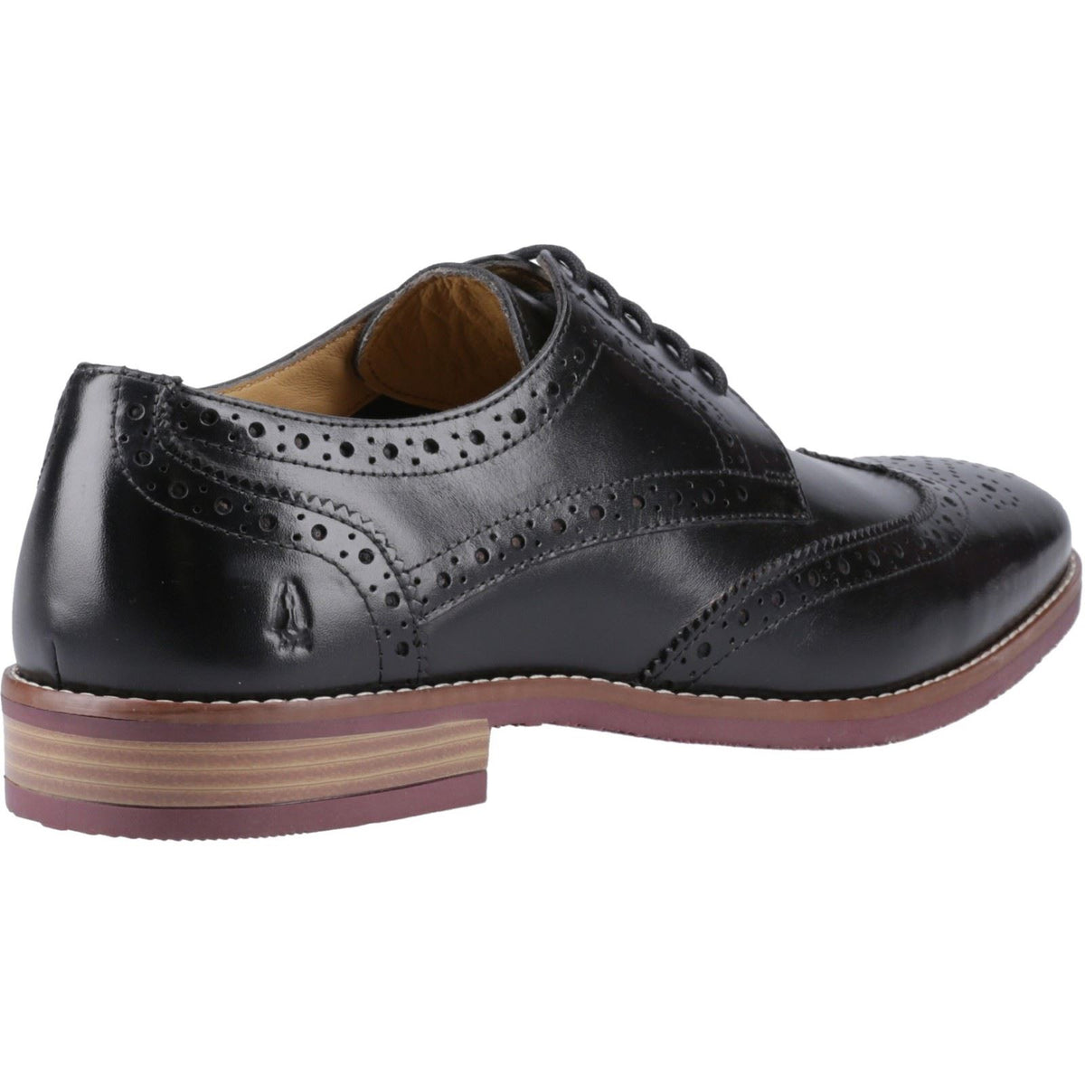 Hush Puppies Mack Leather Men's Black Brogues Shoes
