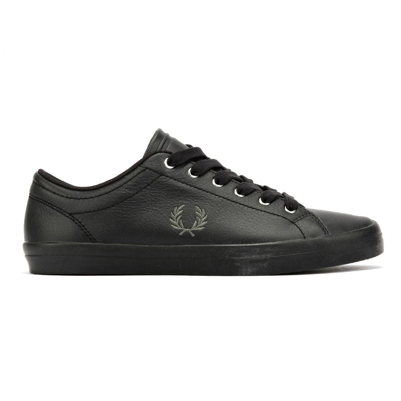 Fred Perry Baseline Leather Men's Black/Laurel Green Trainers