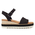 TOMS Diana Canvas Wedge Women's Black Sandals