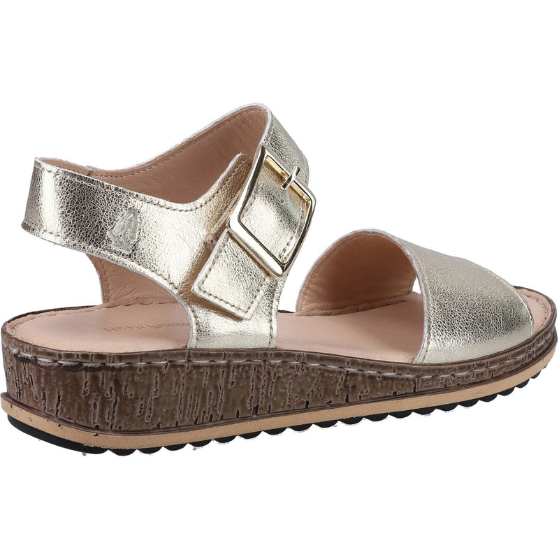 Hush Puppies Ellie Leather Women's Gold Sandals