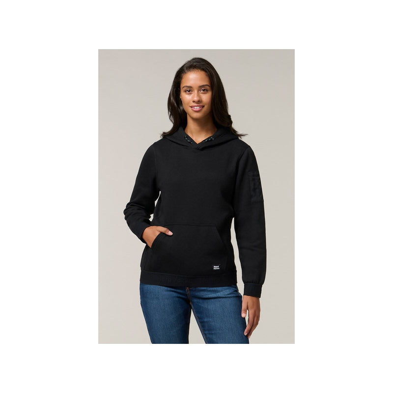 Hard Yakka Gladiator Cotton Women's Black Hooded Sweatshirt