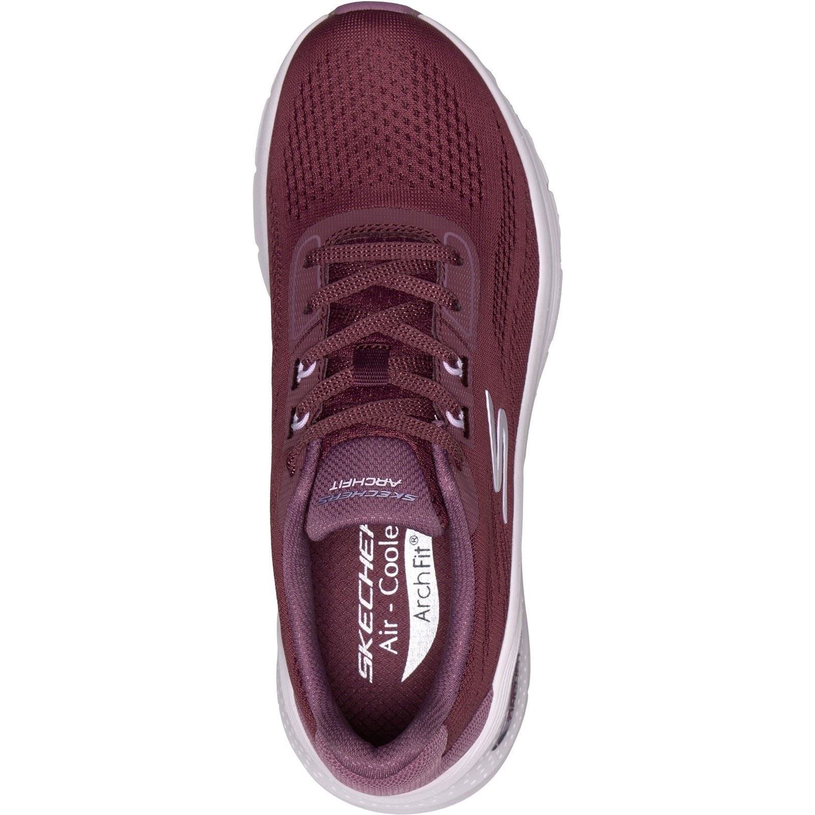Skechers Arch Fit 3.0 Easy Flow Textile Women's Burgundy Trainers