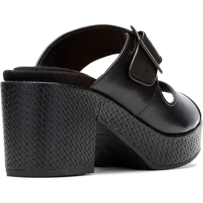 Hush Puppies Poppy Leather Women's Black Sandals