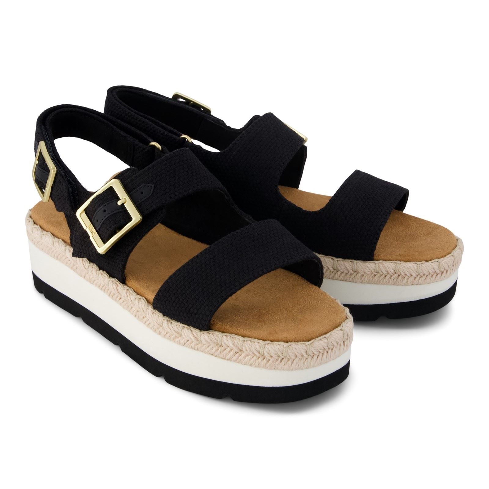 TOMS Giana Textile Women's Black Beachside Sandals