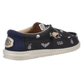 HEYDUDE Wally Stars n Skulls 100% Cotton Men's Black Boat Shoes