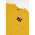 Caterpillar Trademark Banner Long Sleeve Cotton Men's Yellow T-Shirt