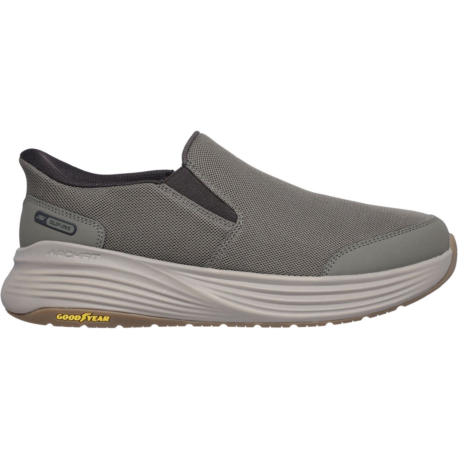 Skechers Go Walk Stability 2.0 Synthetic Men's Dark Taupe Trainers