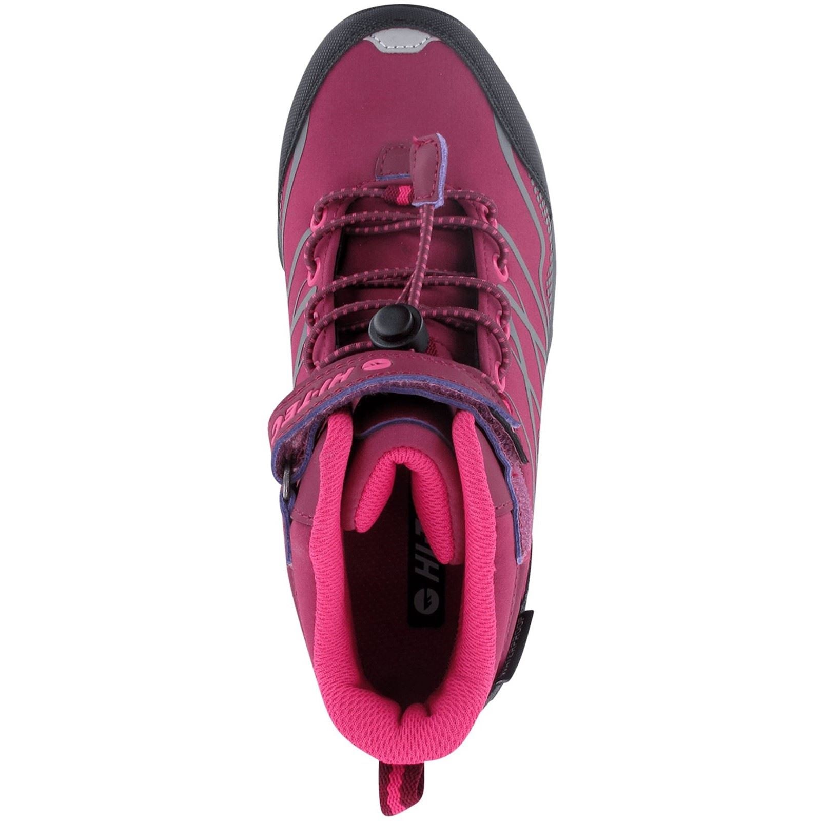Hi-Tec Blackout Mid Synthetic Soft Shell Junior Dark Rose/Fuchsia Hiking Boots