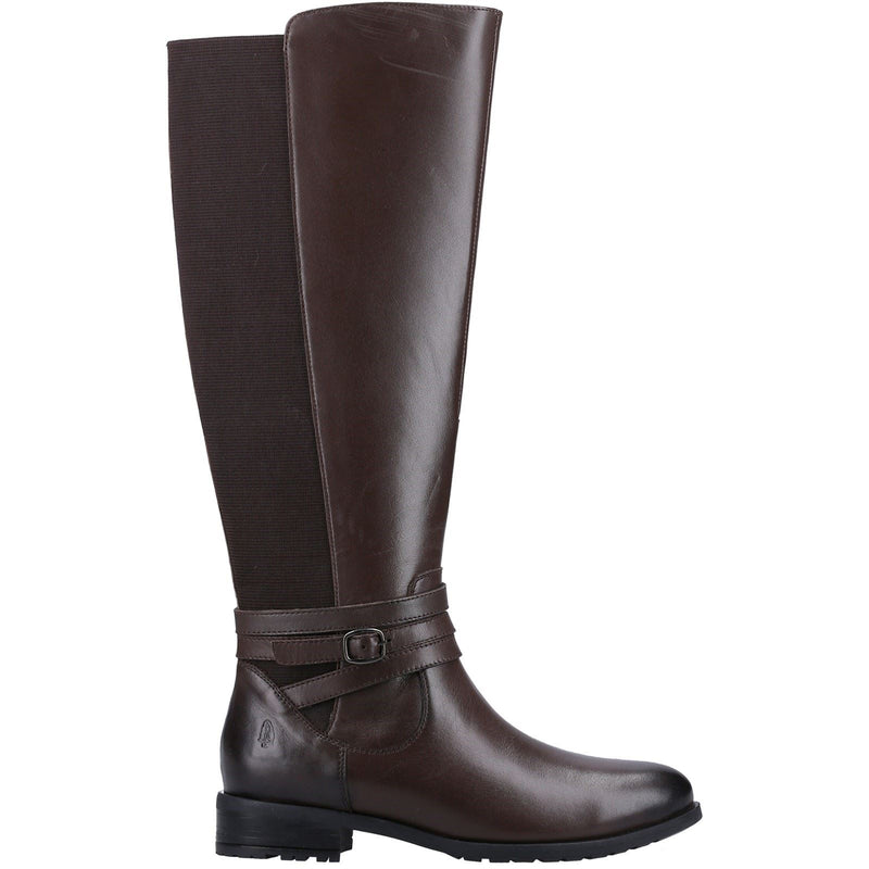 Hush Puppies Vanessa Leather Women's Brown Heeled Knee High Boots