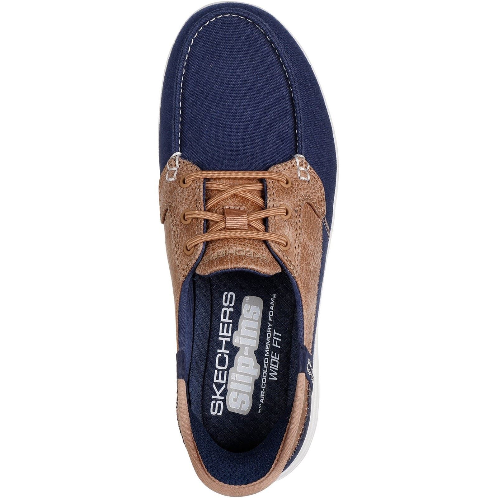 Skechers Palmilla Textile Women's Navy Boat Shoes