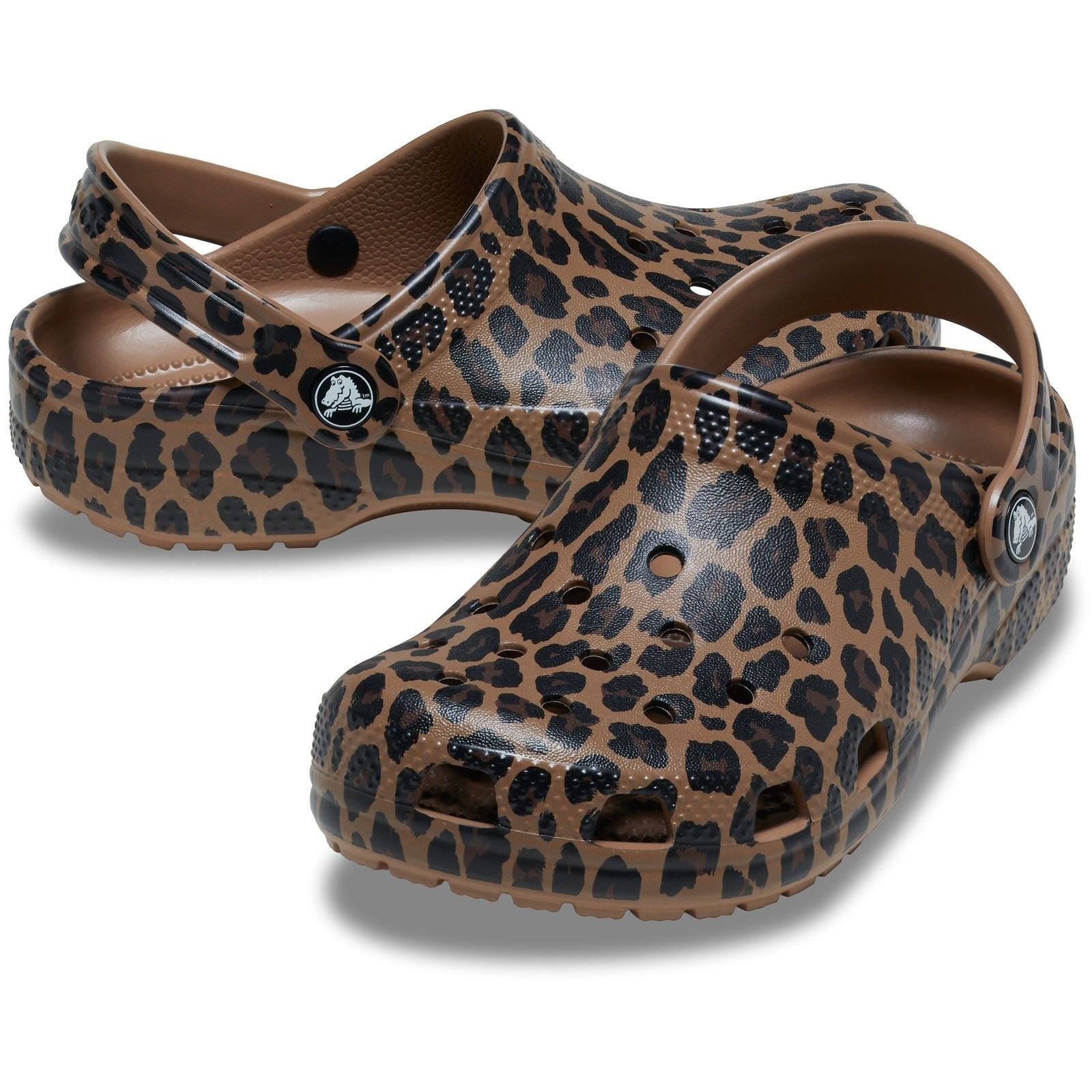 Crocs Classic Animal Kid EVA Girl's Sepia/Leopard Casual Shoes - Clogs