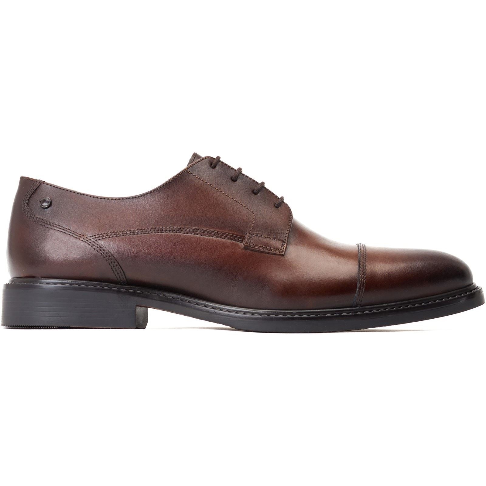 Base London Magnus Leather Men's Burnt Brown Oxford Shoes
