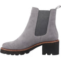 Hush Puppies Gaia Leather Women's Grey Heeled Chelsea Boots