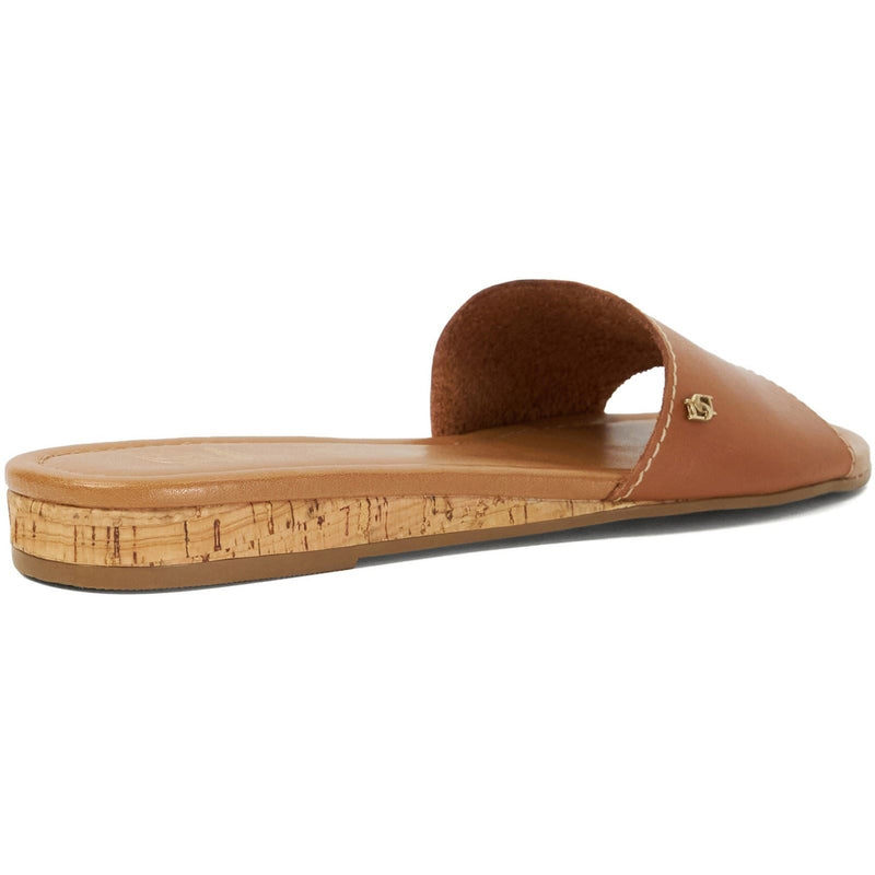 Dune Lino Leather Women's Tan Sandals