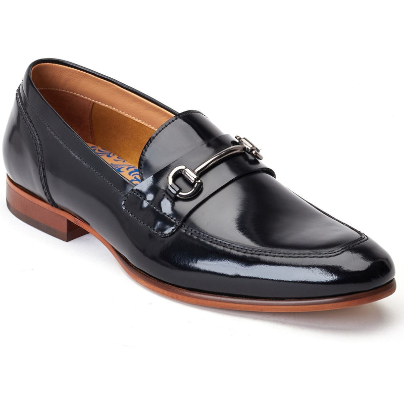 Base London Russo Leather Men's Black Loafers