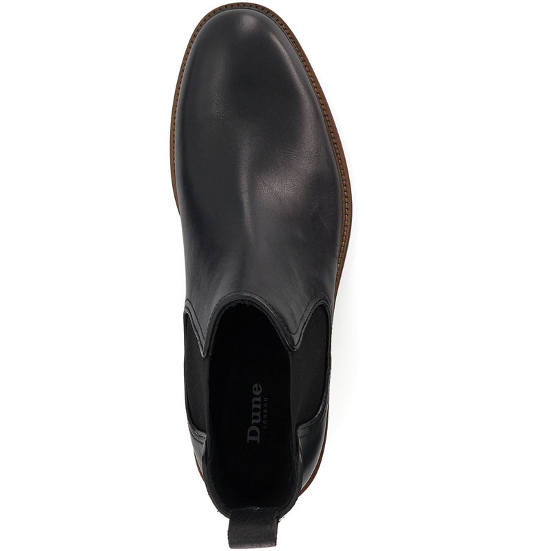 Dune Characteristic Leather Men's Black Boots