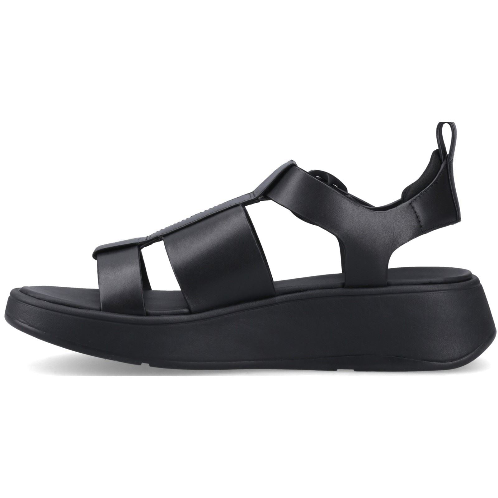 Fitflop F-Mode Fisherman Leather Women's Black Narrow Fit Sandals