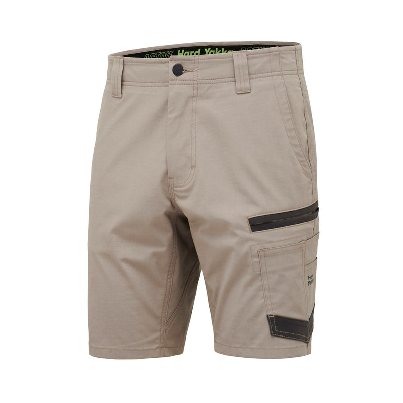 Hard Yakka Raptor Active Cotton Men's Tan Knee-Length Shorts
