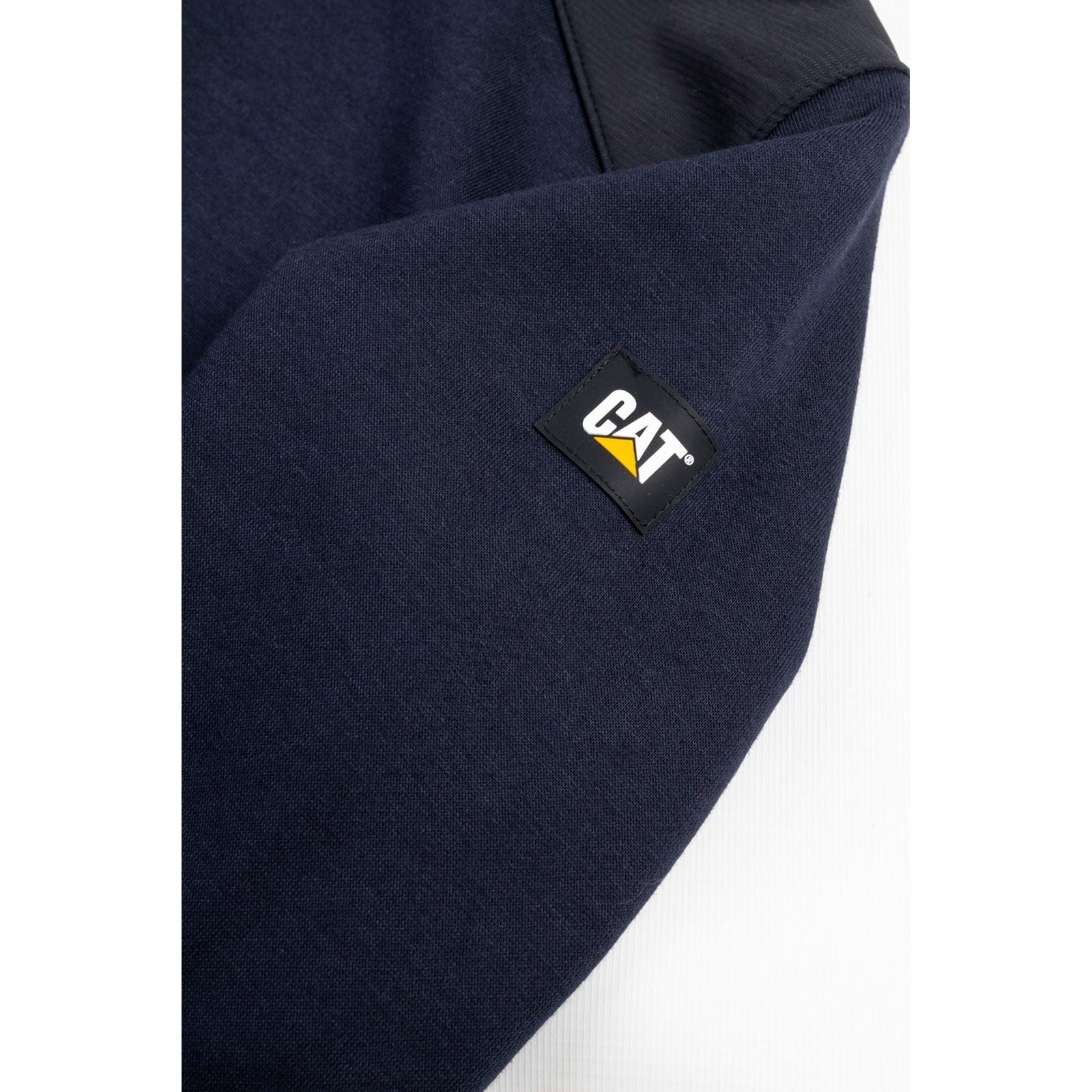 Caterpillar Essentials Synthetic Men's Blue Hooded Sweatshirt